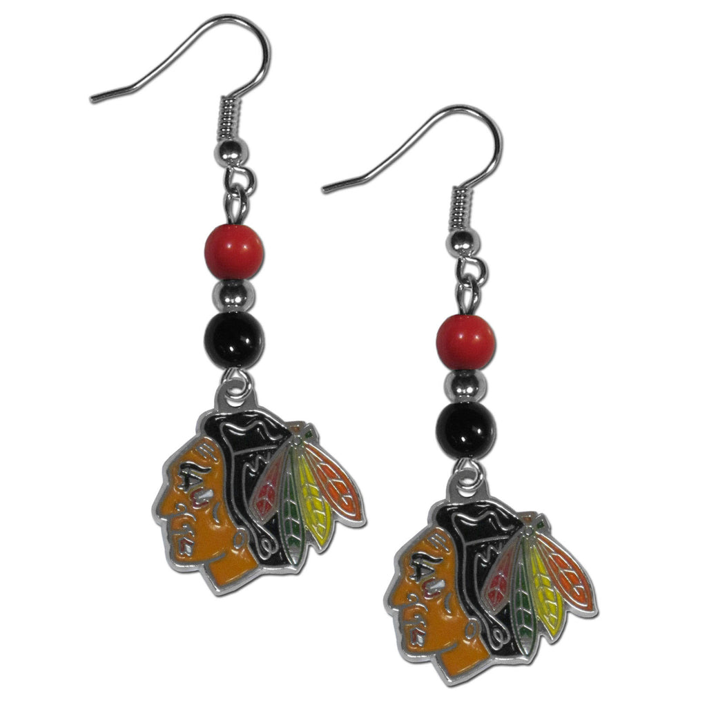 Chicago Blackhawks® Fan Bead Dangle Earrings