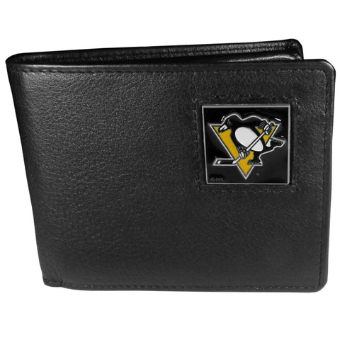 Pittsburgh Penguins® Leather Bifold Wallet - Std - Packaged in Gift Box