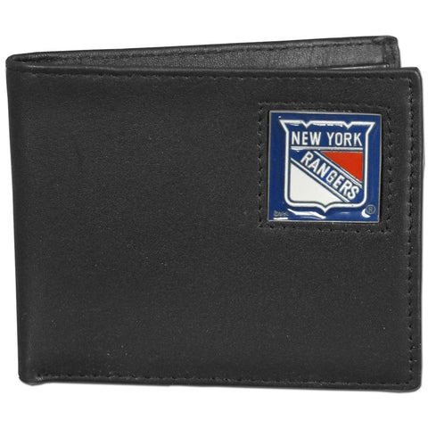 New York Rangers   Leather Bi fold Wallet Packaged in Gift Box 