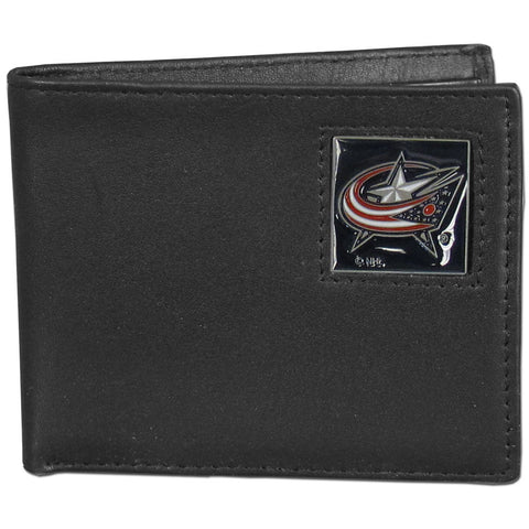 Columbus Blue Jackets® Leather Bifold Wallet - Std - Packaged in Gift Box