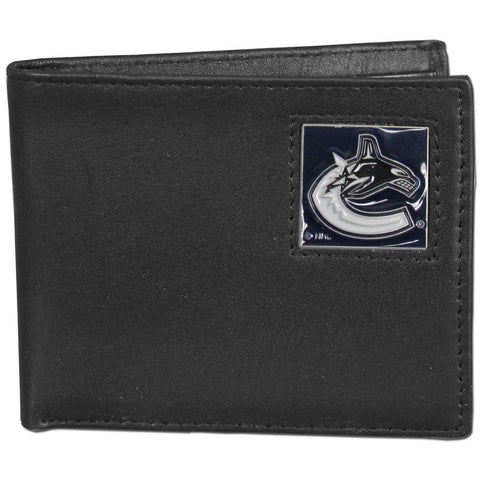 Vancouver Canucks® Leather Bifold Wallet - Std - Packaged in Gift Box