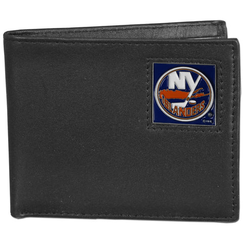 New York Islanders   Leather Bi fold Wallet Packaged in Gift Box 