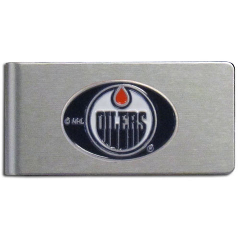 Edmonton Oilers   Brushed Metal Money Clip 