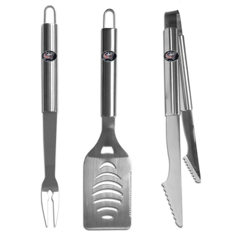 Columbus Blue Jackets   3 pc Stainless Steel BBQ Set 