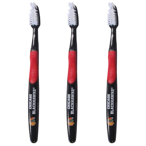 Chicago Blackhawks   Toothbrush Set of 3 