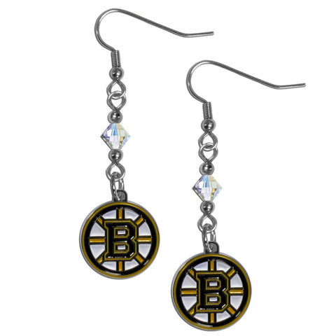 Boston Bruins® Crystal Earrings - Dangle Style