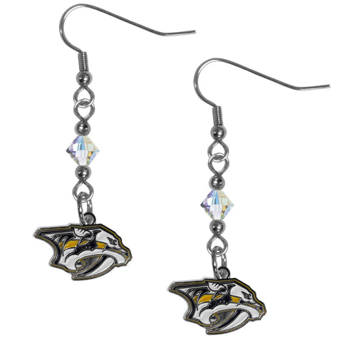 Nashville Predators® Crystal Earrings - Dangle Style