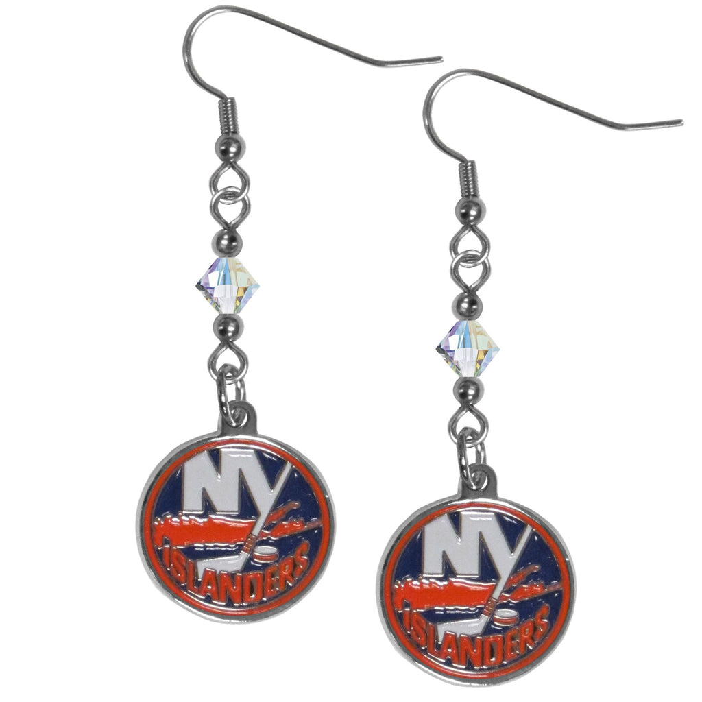New York Islanders® Crystal Earrings - Dangle Style