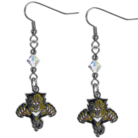 Florida Panthers® Crystal Earrings - Dangle Style