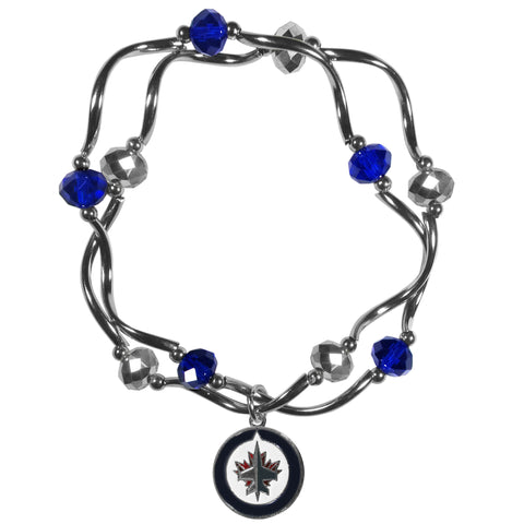 Winnipeg Jets™ Crystal Bead Bracelet