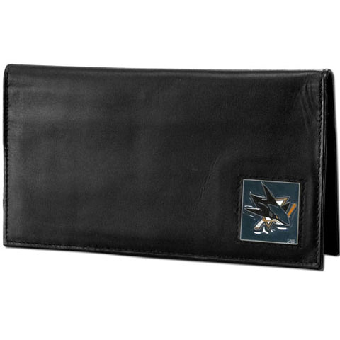 San Jose Sharks® Deluxe Leather Checkbook Cover