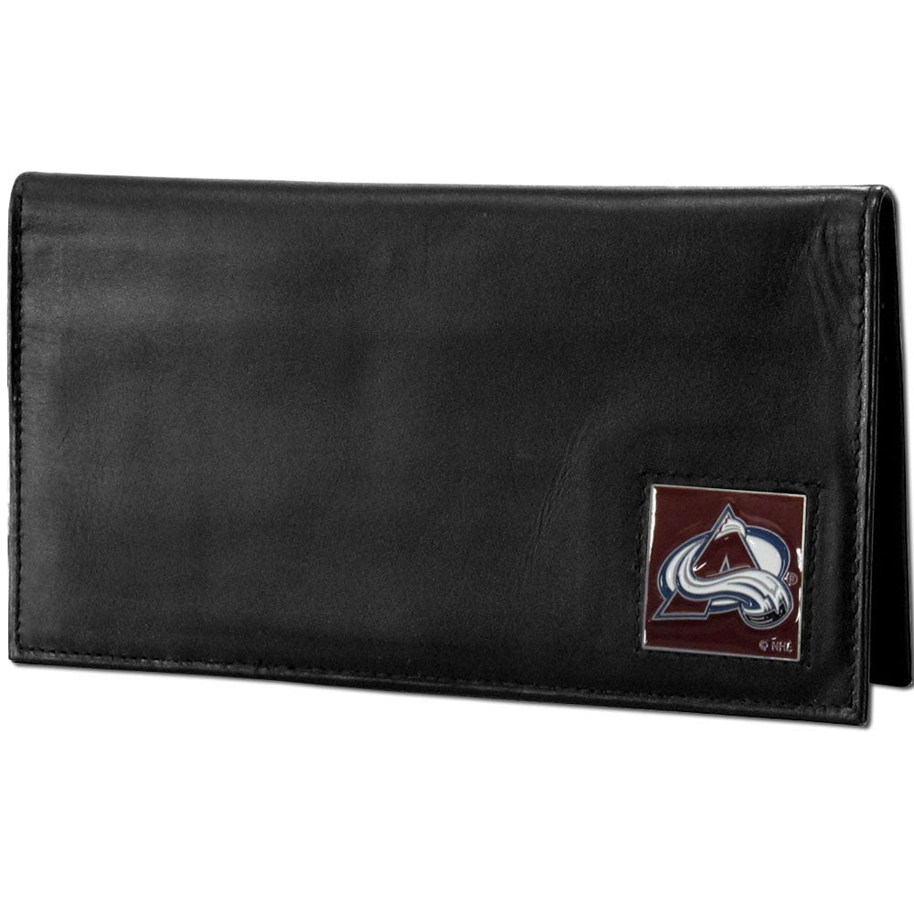 Colorado Avalanche® Deluxe Leather Checkbook Cover
