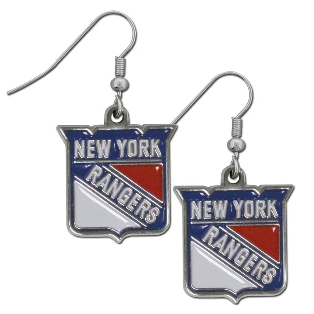 New York Rangers® Chrome Earrings - Dangle Style