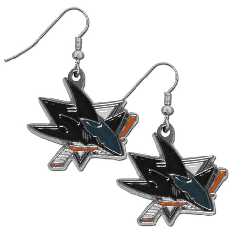 San Jose Sharks® Dangle Earrings - Chrome