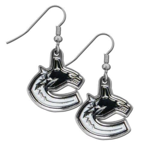 Vancouver Canucks® Dangle Earrings - Chrome