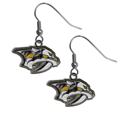 Nashville Predators® Chrome Earrings - Dangle Style