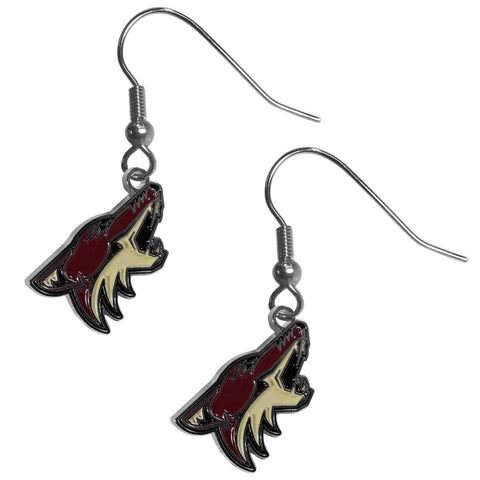 Arizona Coyotes® Chrome Earrings - Dangle Style
