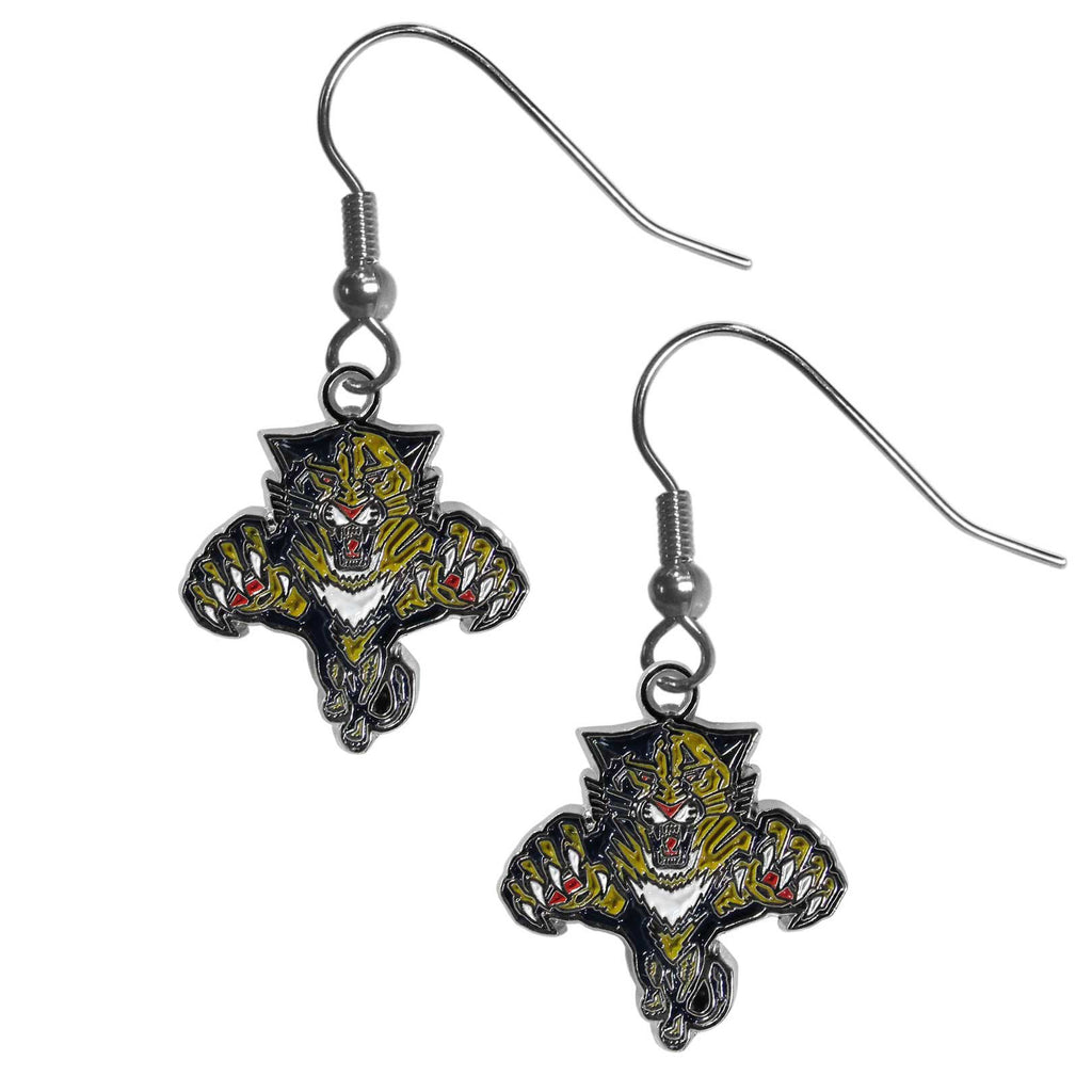 Florida Panthers   Chrome Dangle Earrings 