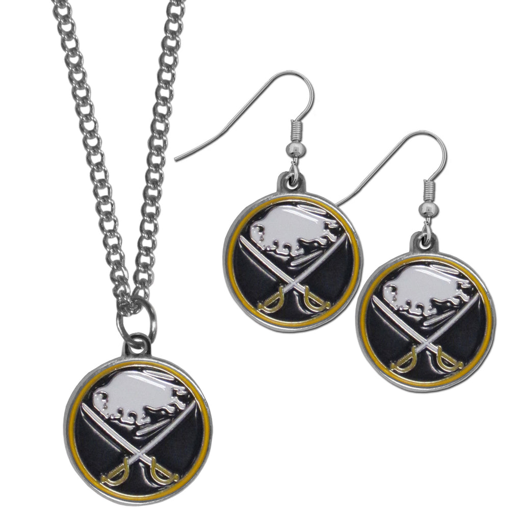 Buffalo Sabres® Earrings - Dangle Style and Chain Necklace Set