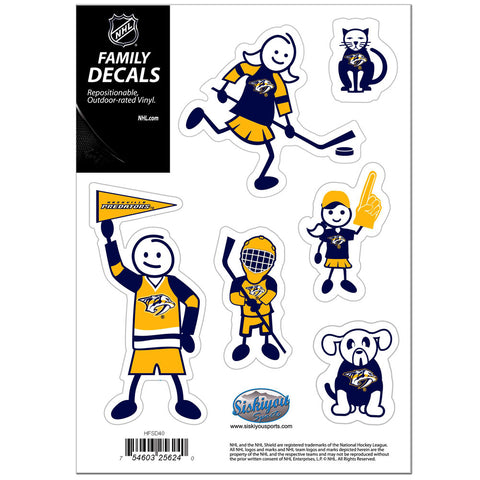 Nashville Predators® Family Decal Set - Small