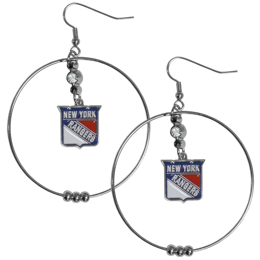 New York Rangers® 2 Inch Hoop Earrings