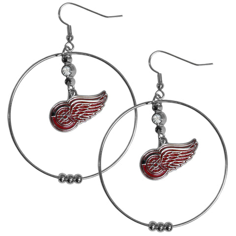 Detroit Red Wings® 2 Inch Hoop Earrings