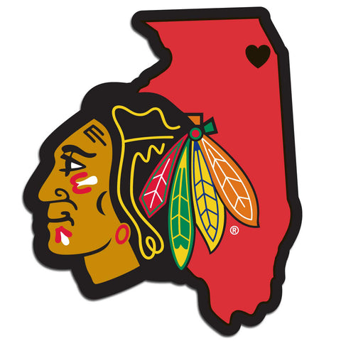 Chicago Blackhawks® Home State Decal - Repositionable