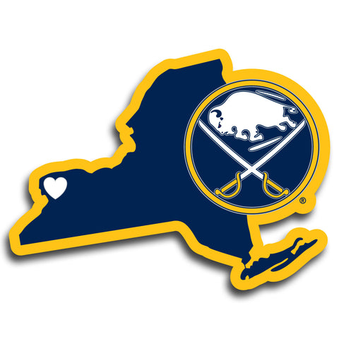 Buffalo Sabres® Home State Decal - Repositionable