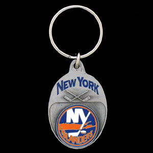 New York Islanders® Carved Metal Key Chain