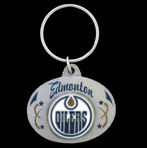 Edmonton Oilers® Carved Metal Key Chain