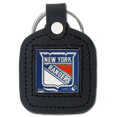 New York Rangers® Square Leather Key Chain