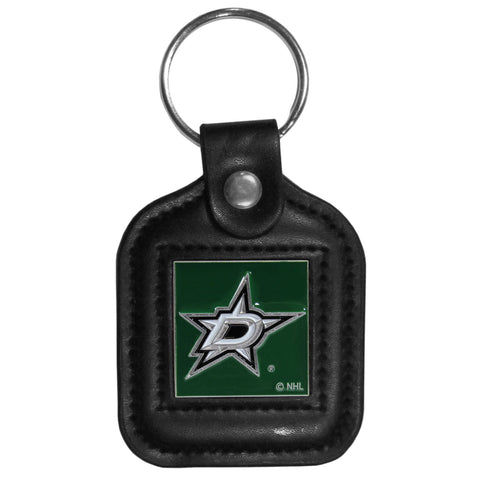 Dallas Stars   Square Leatherette Key Chain 