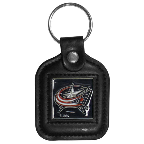 Columbus Blue Jackets® Square Leather Key Chain