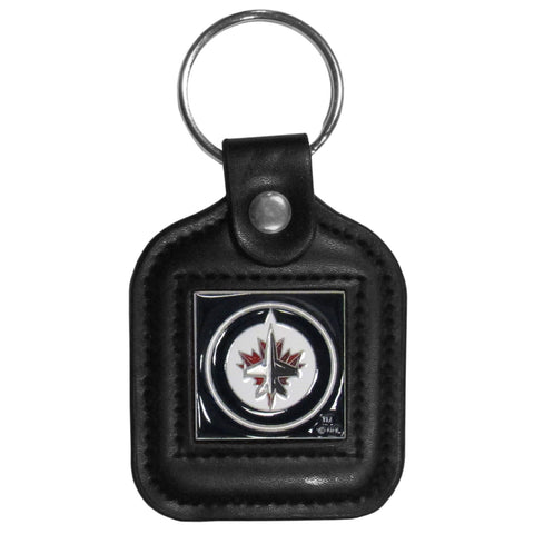 Winnipeg Jets™ Square Leather Key Chain