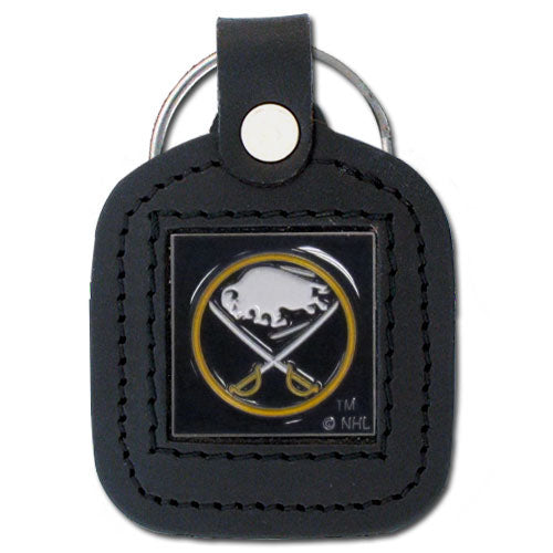 Buffalo Sabres   Square Leatherette Key Chain 