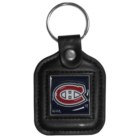 Montreal Canadiens   Square Leatherette Key Chain 
