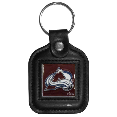Colorado Avalanche® Square Leather Key Chain
