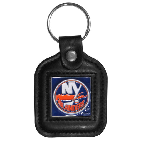 New York Islanders   Square Leatherette Key Chain 