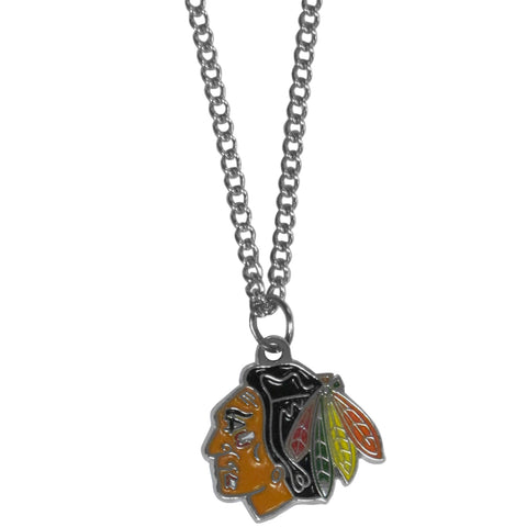 Chicago Blackhawks   Chain Necklace with Small Charm 