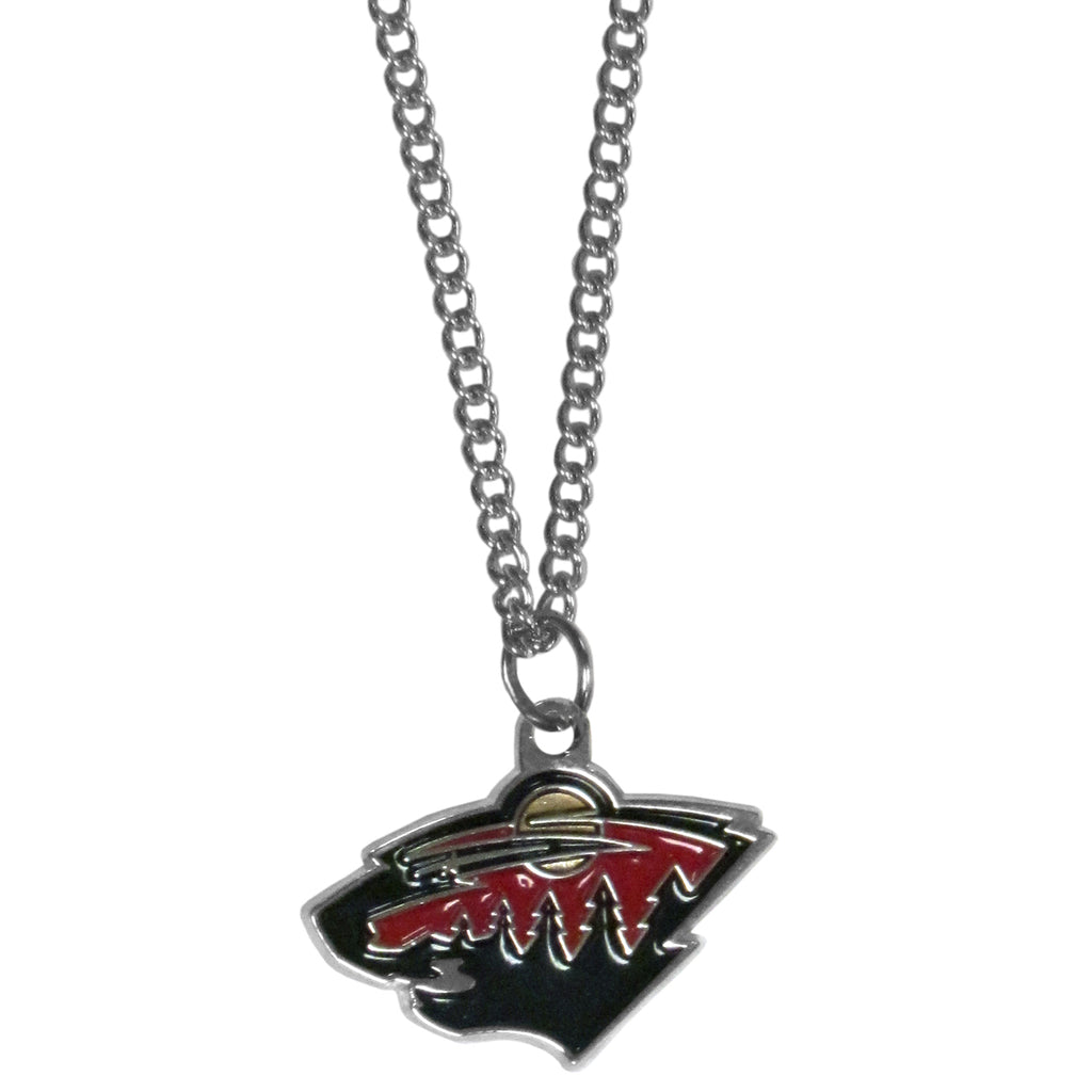 Minnesota Wild   Chain Necklace with Small Charm 