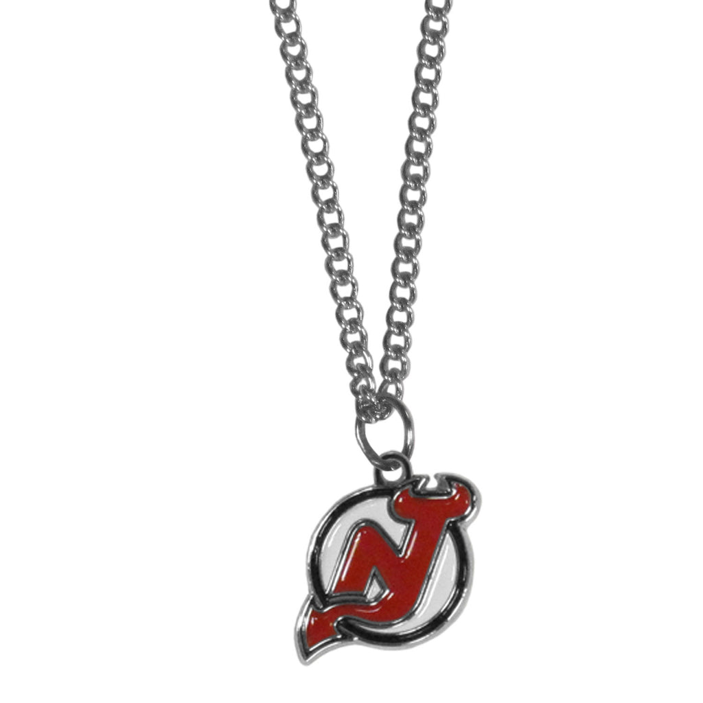 New Jersey Devils   Chain Necklace with Small Charm 