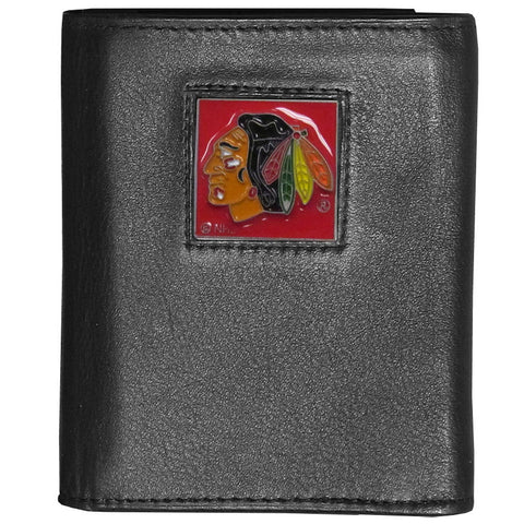 Chicago Blackhawks® Deluxe Leather Trifold Wallet