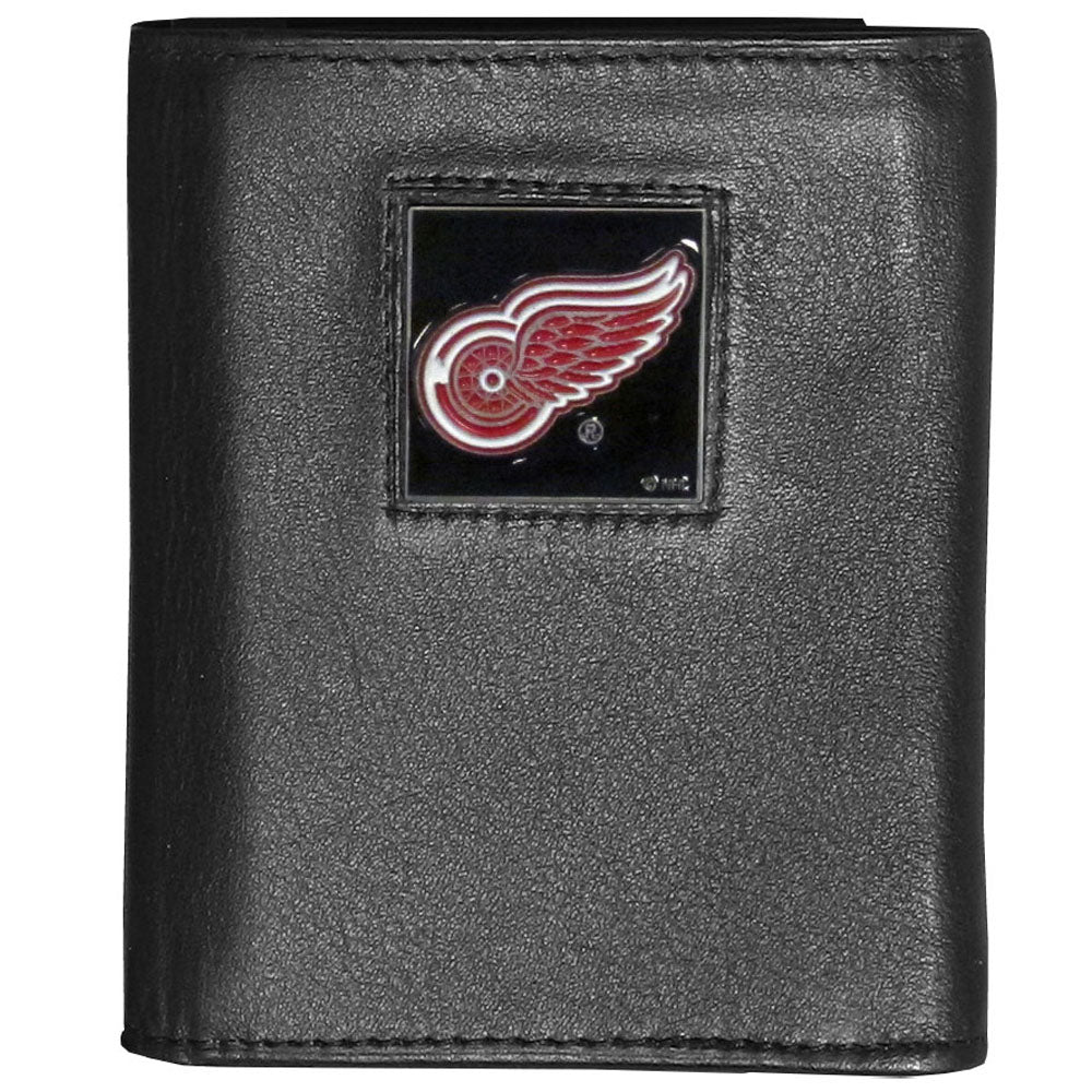 Detroit Red Wings® Deluxe Leather Trifold Wallet Packaged in Gift Box