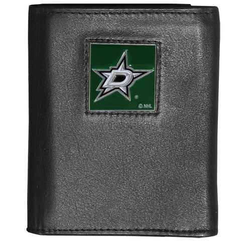 Dallas Stars™ Deluxe Leather Trifold Wallet Packaged in Gift Box