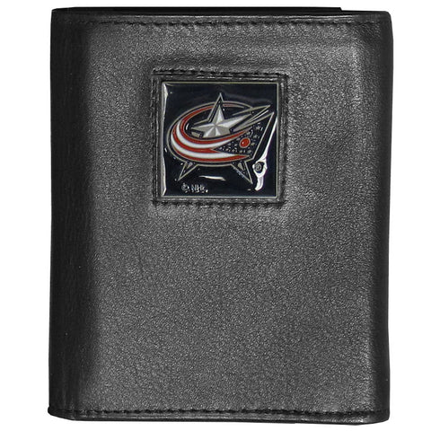 Columbus Blue Jackets® Deluxe Leather Trifold Wallet