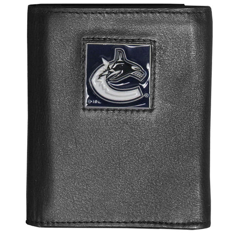 Vancouver Canucks® Deluxe Leather Trifold Wallet
