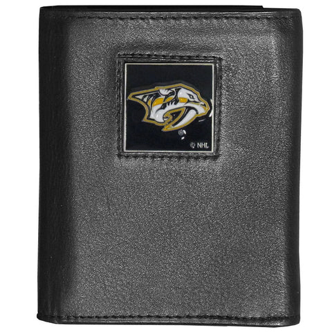 Nashville Predators® Deluxe Leather Trifold Wallet Packaged in Gift Box