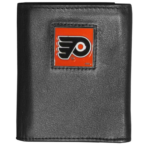 Philadelphia Flyers® Deluxe Leather Trifold Wallet Packaged in Gift Box