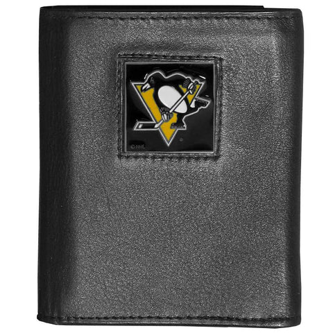 Pittsburgh Penguins   Leather Tri fold Wallet 