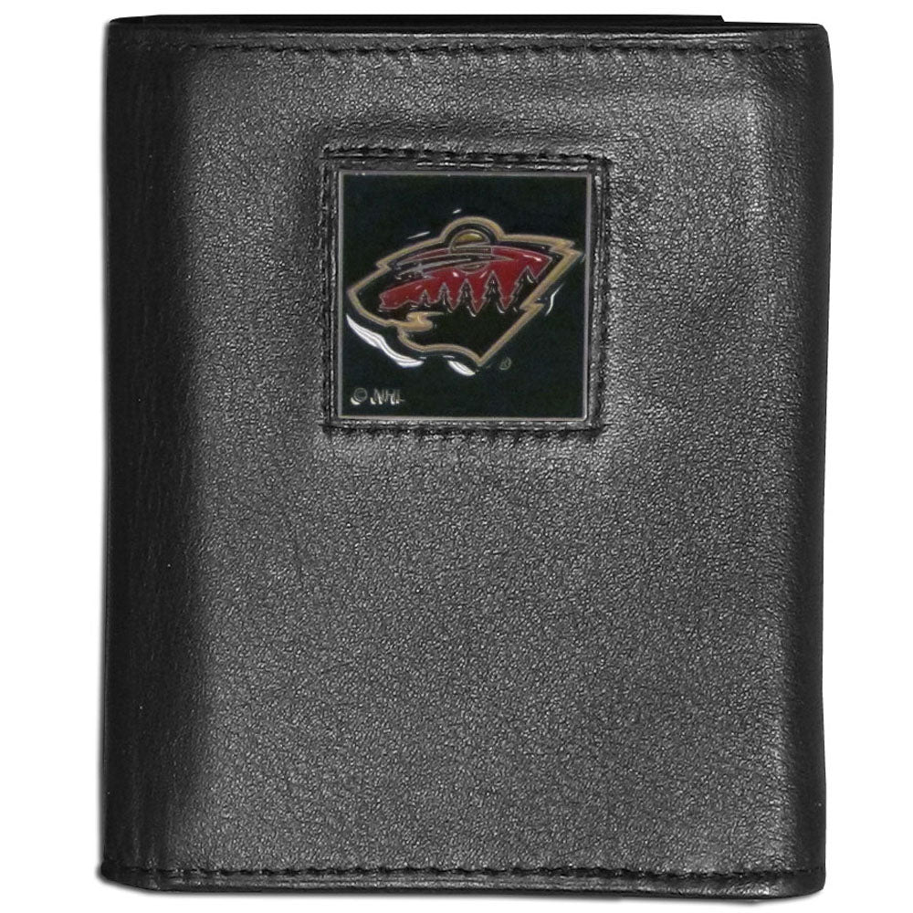 Minnesota Wild® Leather Trifold Wallet